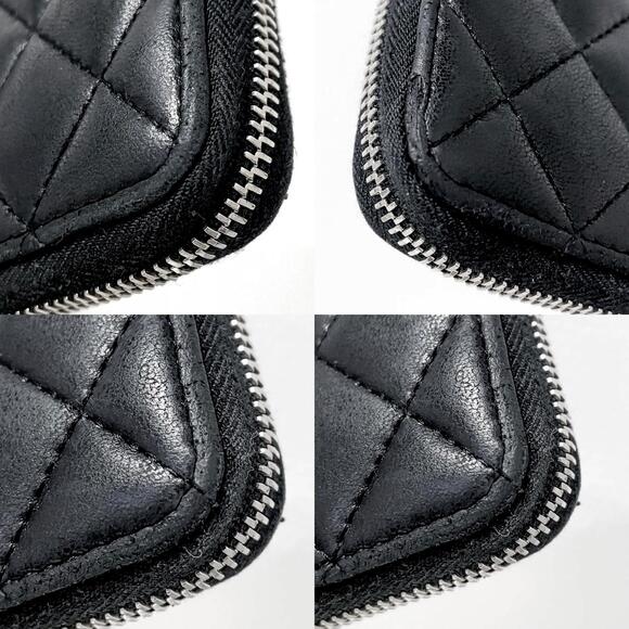 💎✨BEAUTIFUL✨💎Authentic CHANEL Matelasse Long Wallet Zip Around Black - Picture 11 of 11